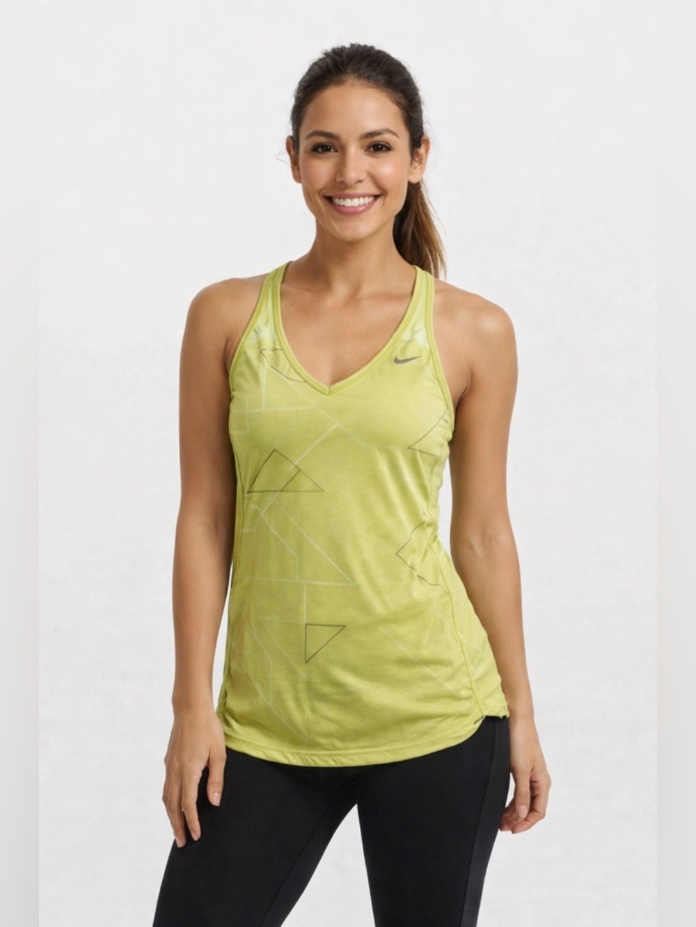Nike Dri-Fit V-Neck Racerback Sleeveless Athletic Tank - Size S